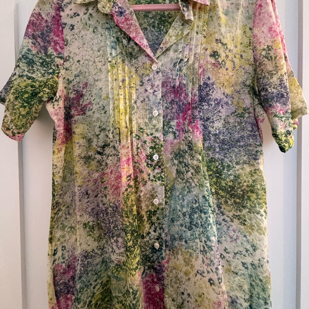 Casual Multicolor Floral-Print Short Sleeve Shirt purchase in Florence, Italy.